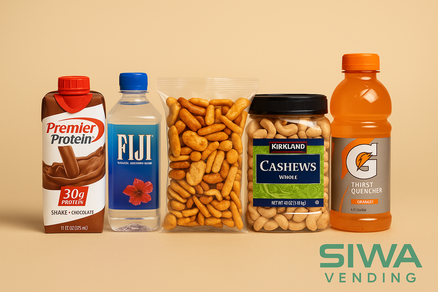 Vending machine with premium healthy snacks